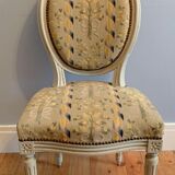 Chair and armchair medallion, Louis XVI style, circa 1950