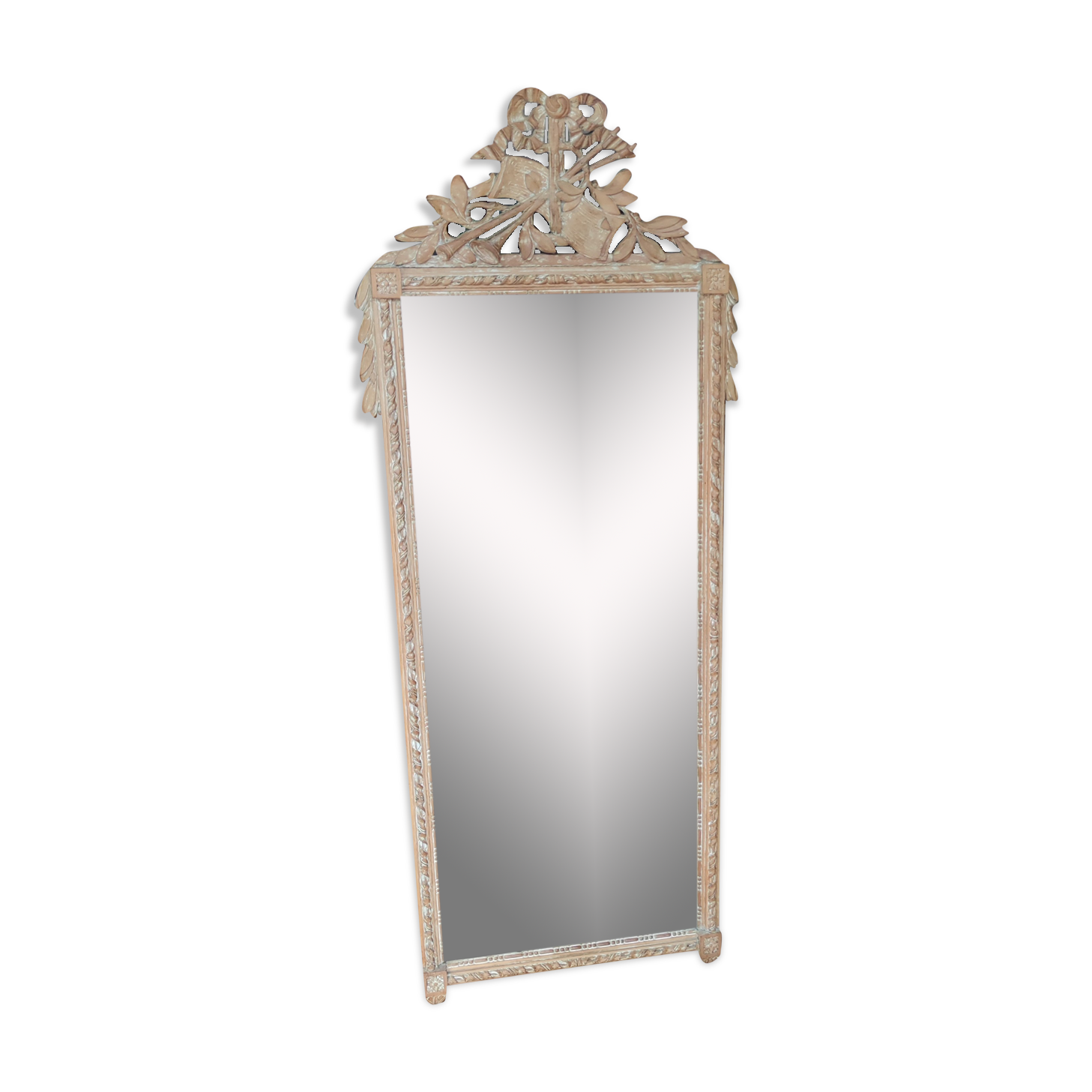 Old mirror wood decoration knot partition