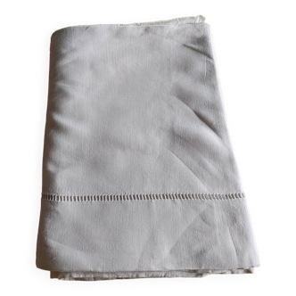 Drap ancien  Pur lin  Toile fine & souple - 235 x 320 cm -  Etat neuf