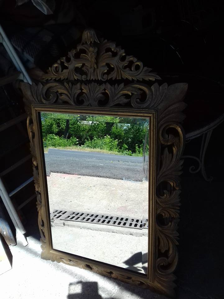 Giltwood mirror, Napoleon III period, 121x78 cm