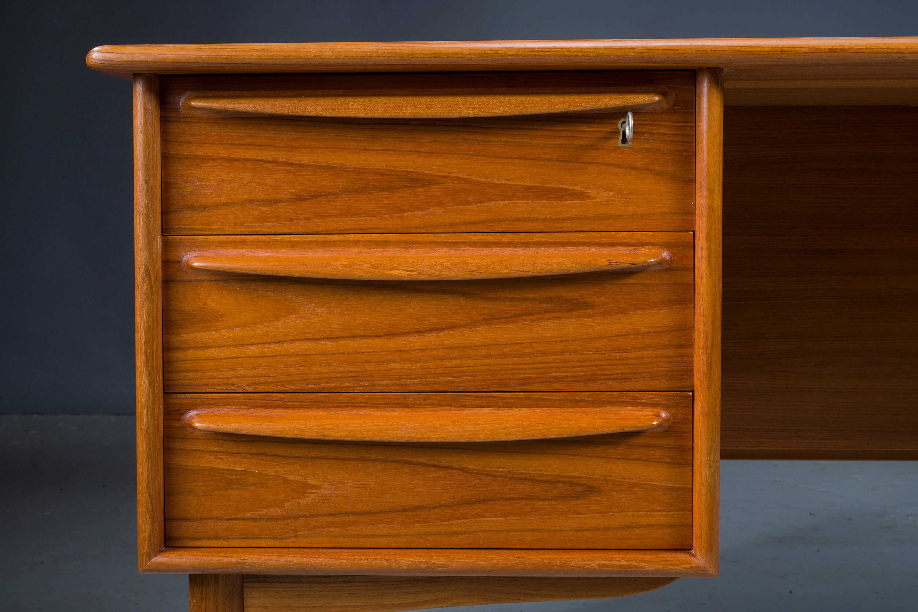 Mid-Century Danish Modern Desk Teak by Svend Madsen for Falster, 1970s