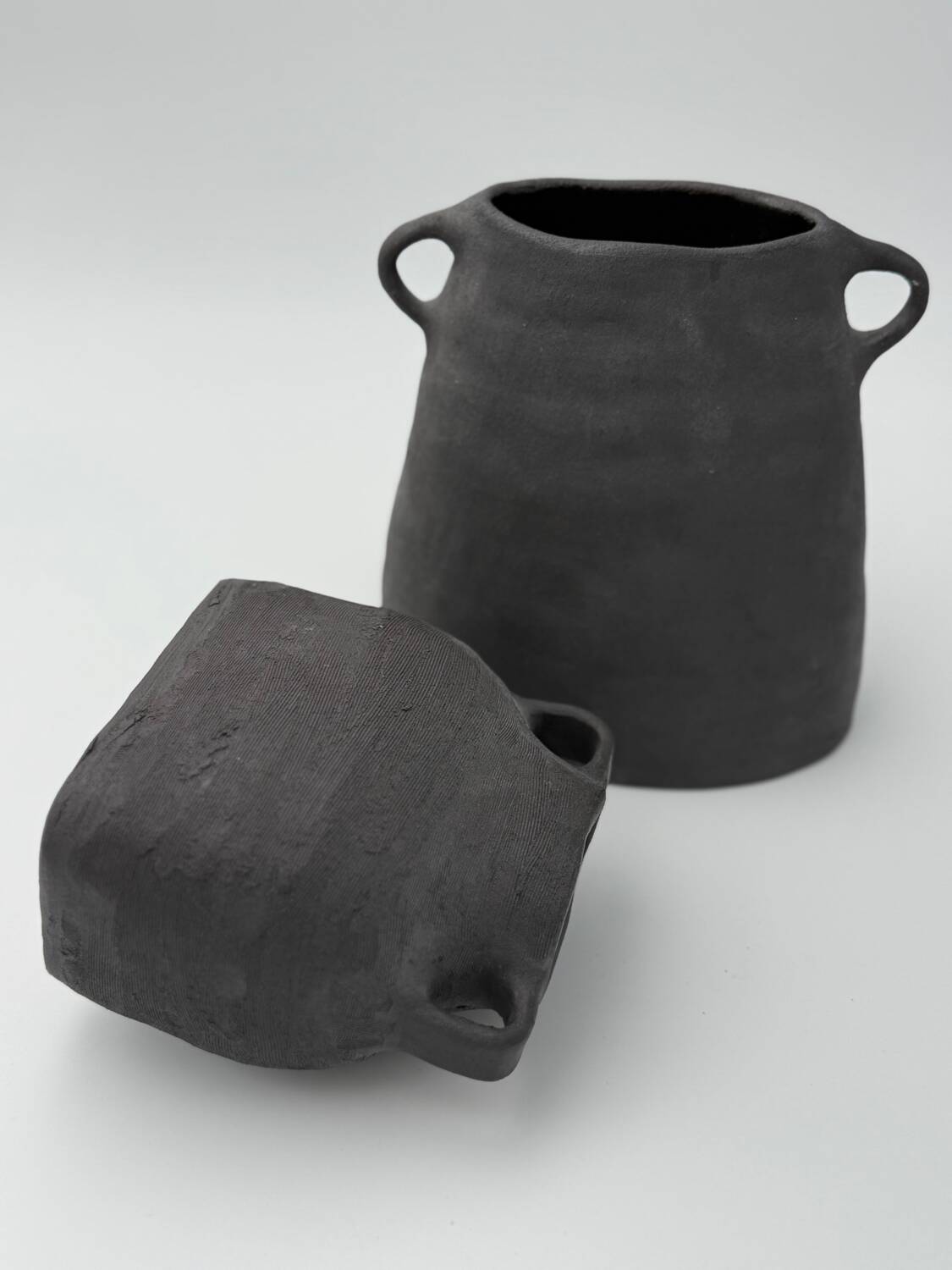 Black earth stoneware vase