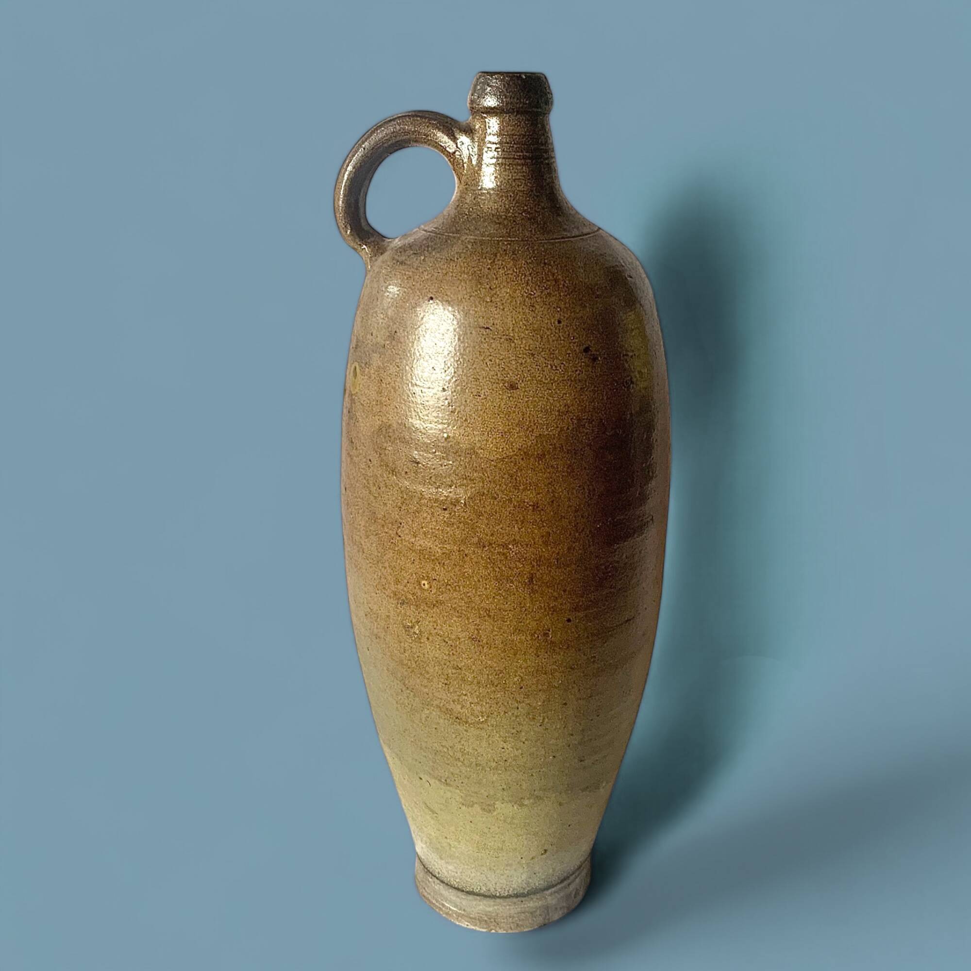 Antique glazed stoneware jar - height: 50 cm