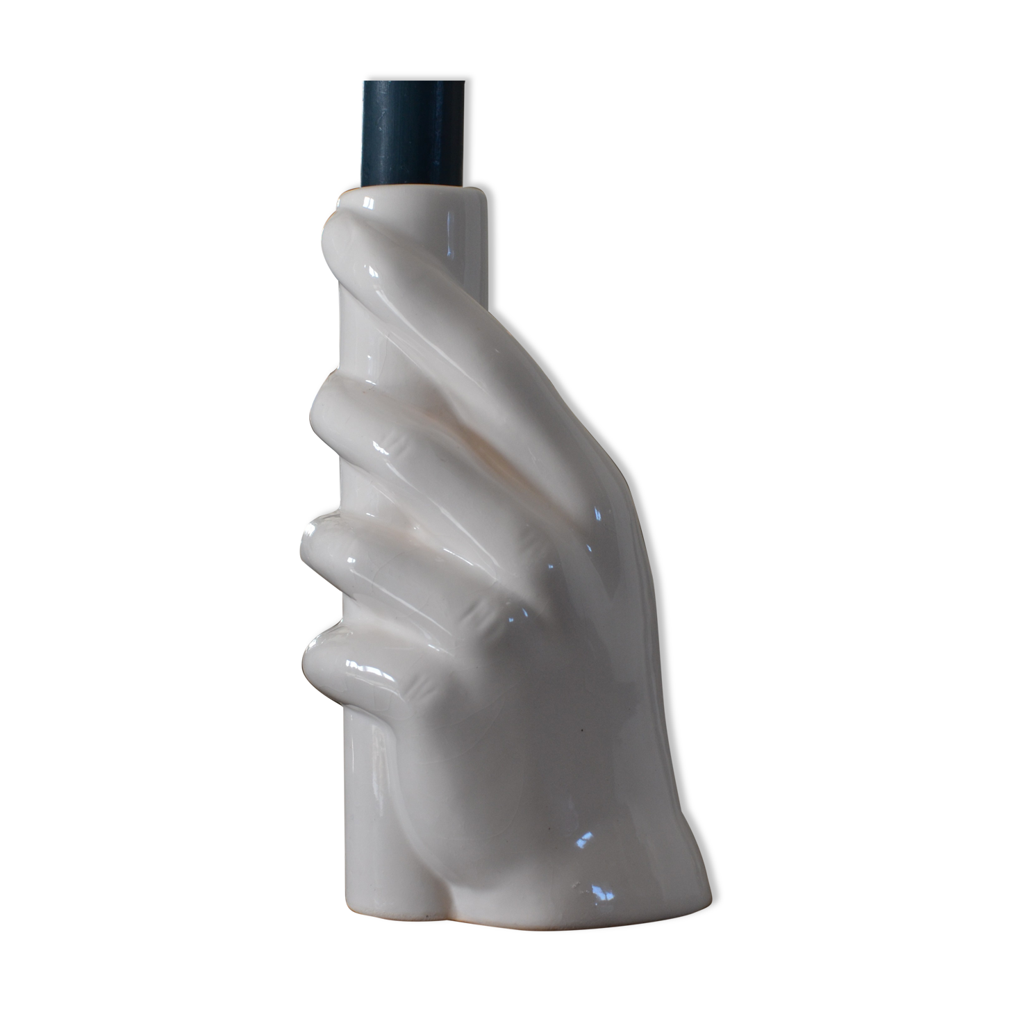 Candle holder for ceramic hand candle