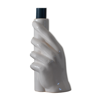 Candle holder for ceramic hand candle