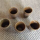 Series of 5 sandstone cups