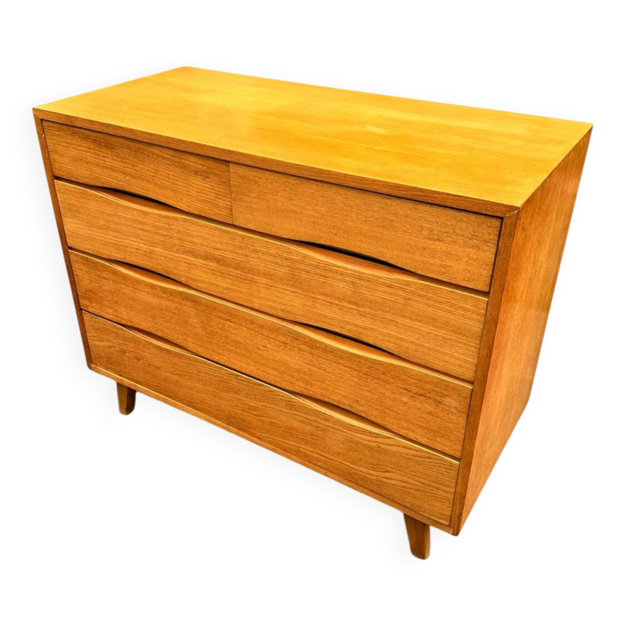 Scandinavian design chest of drawers in light teak – attributed to Arne Vodder – year
