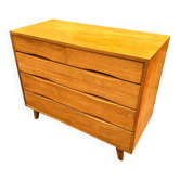Scandinavian design chest of drawers in light teak – attributed to Arne Vodder – year