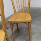 Set of 4 Baumann bistro chairs model 153 stamped 1981.