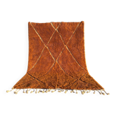 Beni Ouarain rug 240x200 cm – Thick ochre wool with tribal patterns