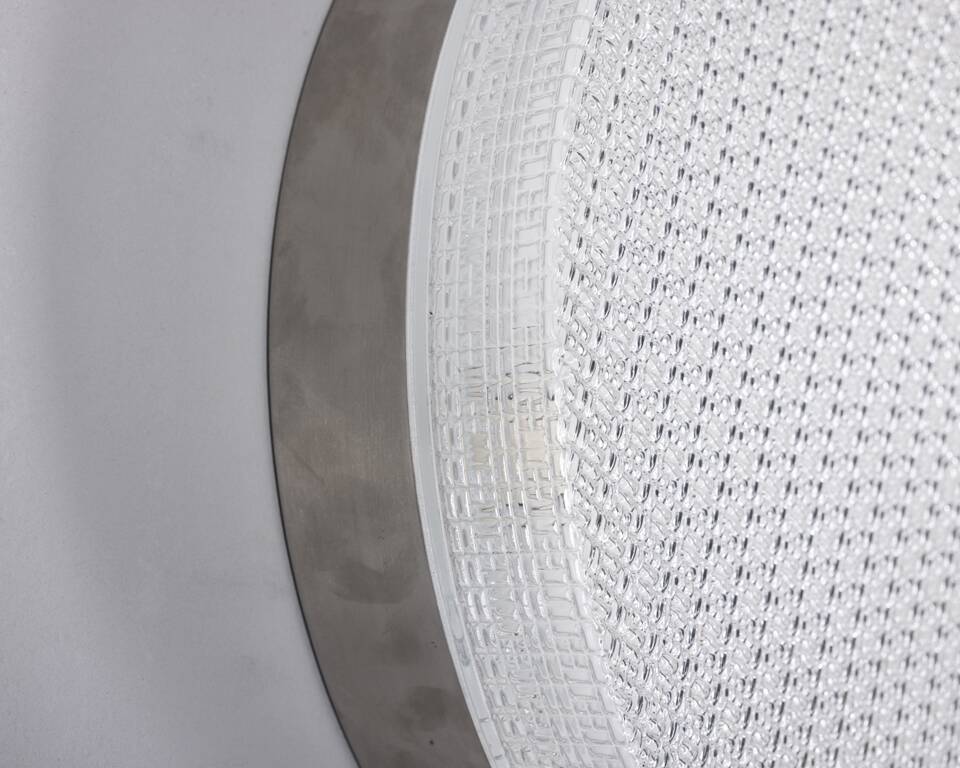 Vintage 70s metal and plastic ceiling lamp, Italian design