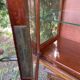 Small 1930s mahogany display cabinet, art deco apothecary cabinet