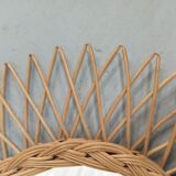 Round rattan sun mirror - 48cm