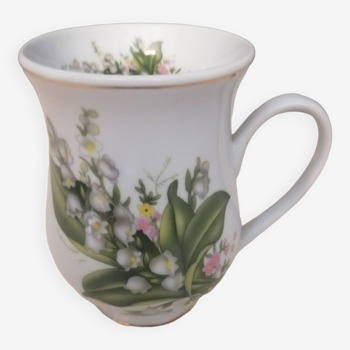 Cabilock ceramic lily of the valy mug