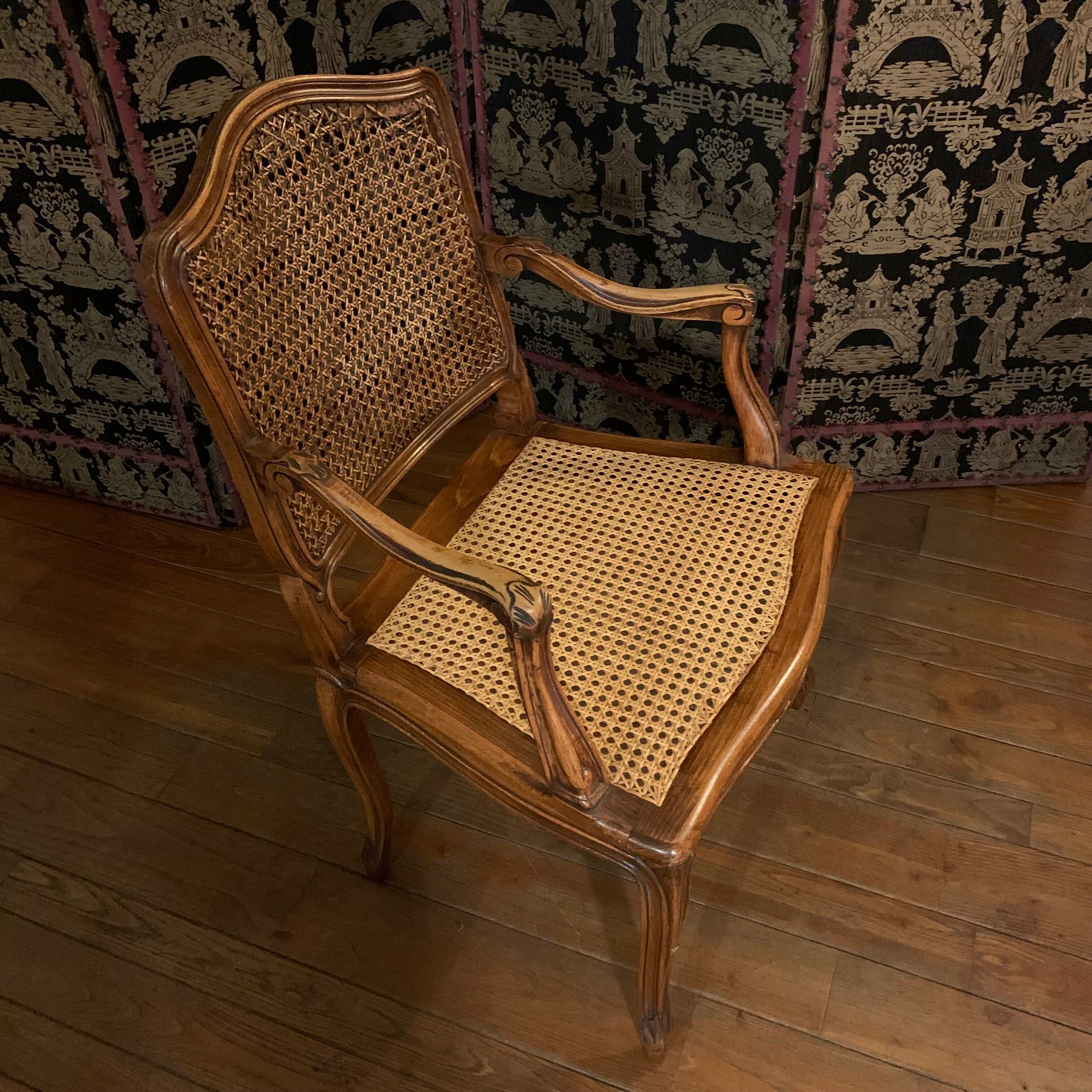 Regency canned armchair