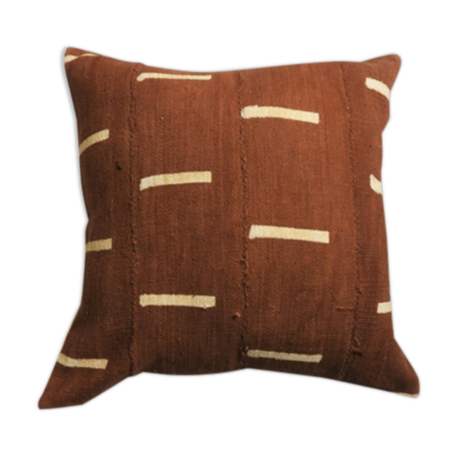 Housse de coussin bogolan terracota
