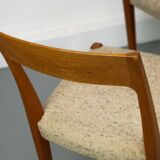 Set of 4 Teak and Wool Dining Chairs by Swegards, Sweden, 1960s