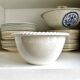 White earthenware salad bowl