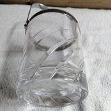 Glass and metal ice bucket