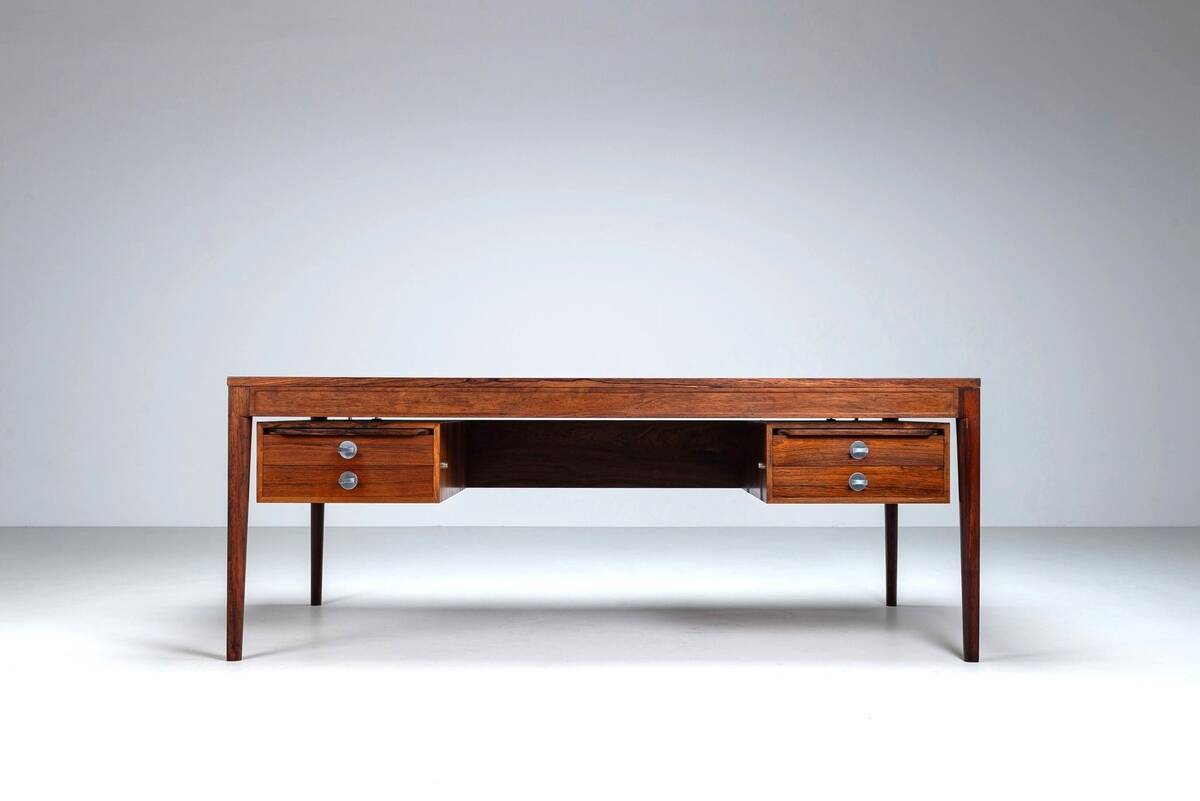 Finn Juhl FD-951 “Diplomat” desk in rosewood France & Son Denmark 1960