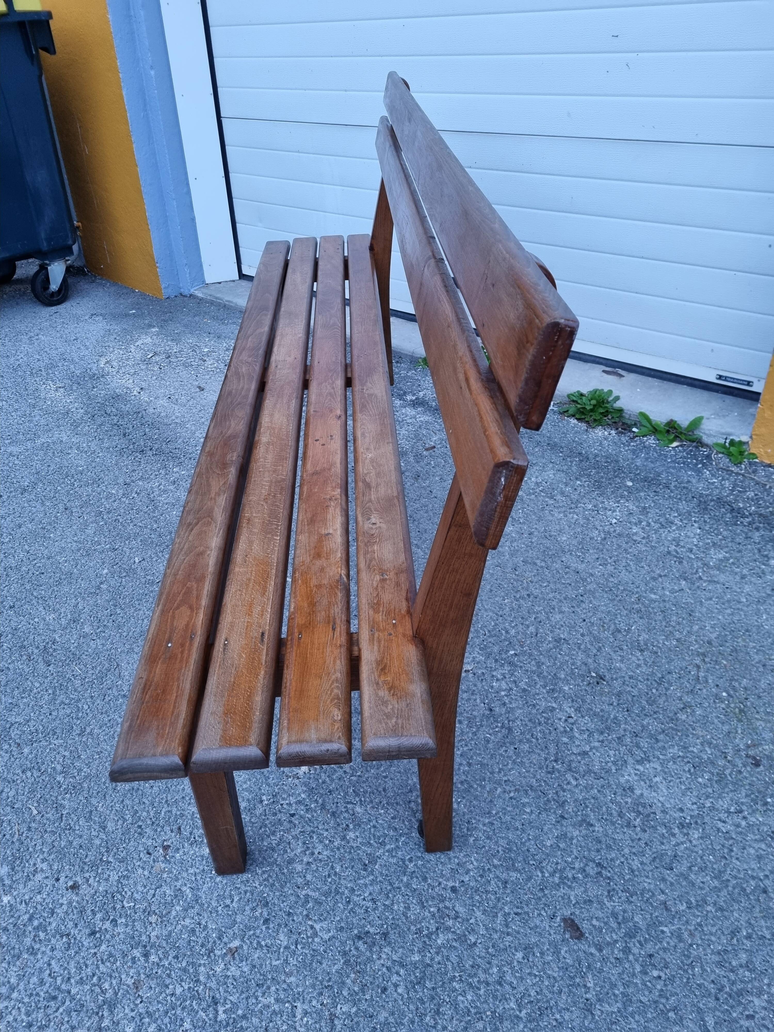 Exotic solid wood church pew 1970