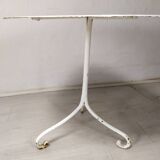 White garden pedestal table