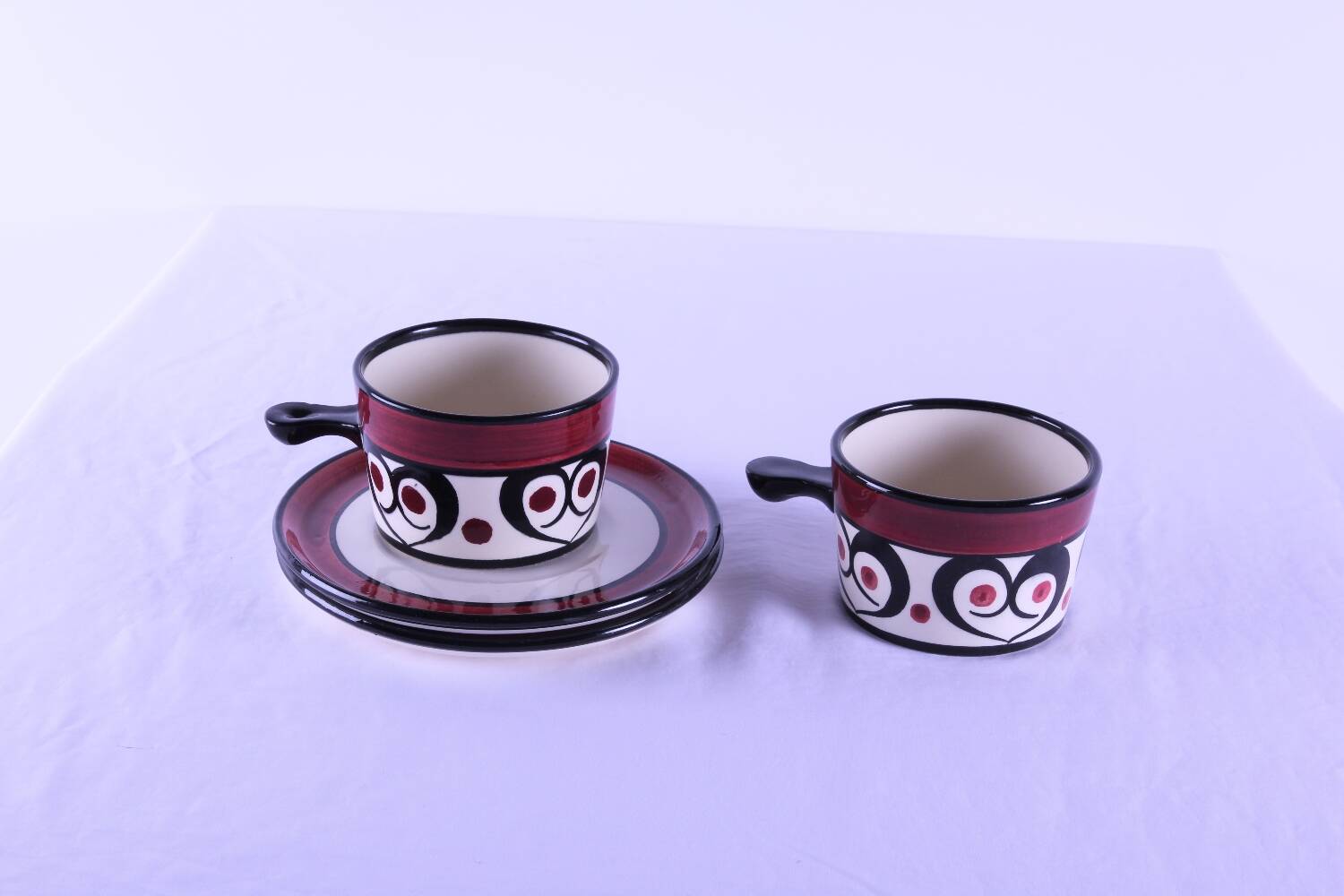 2 tasses et 2 coupelles Saint Jean de Bretagne