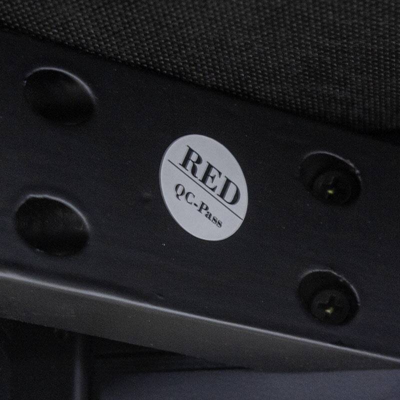 High stool Red Edition in rattan and fabric