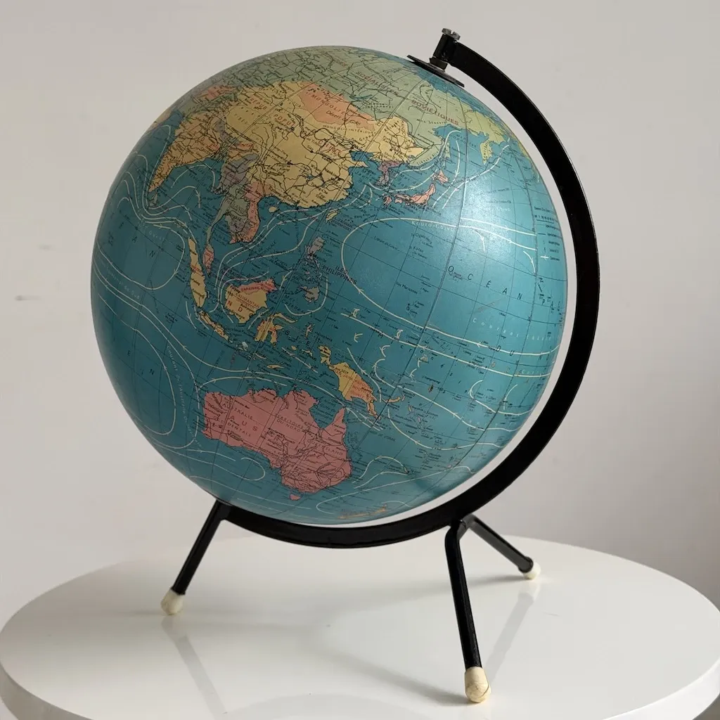 Vintage terrestrial globe 1977