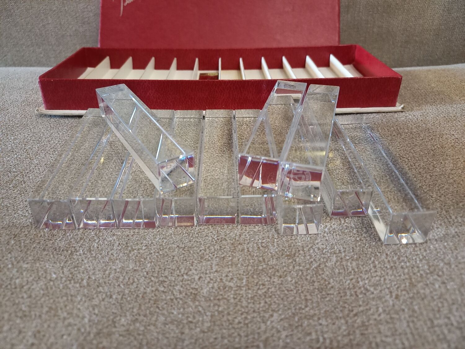 12 Baccarat crystal knife holders