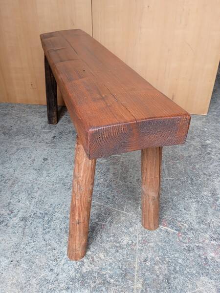 Bench 101 cm old patinated solid wood