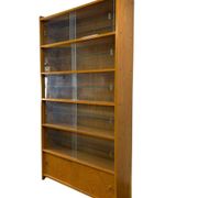 Étagère/vitrine/meuble de collection vintage en bois peu profond