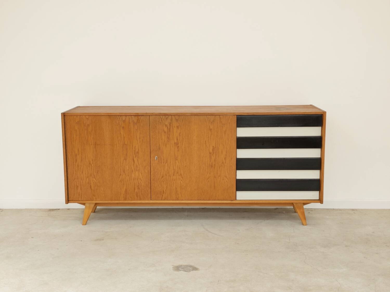 Black and white U 460 sideboard by Jiri Jiroutek for Interier Praha 1960