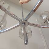 Pendant lamp, the vintage ustre 70's delmas