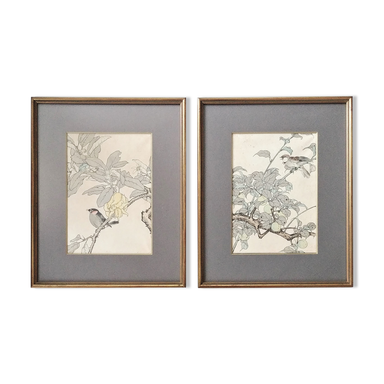 Paire d'estampes japonaises