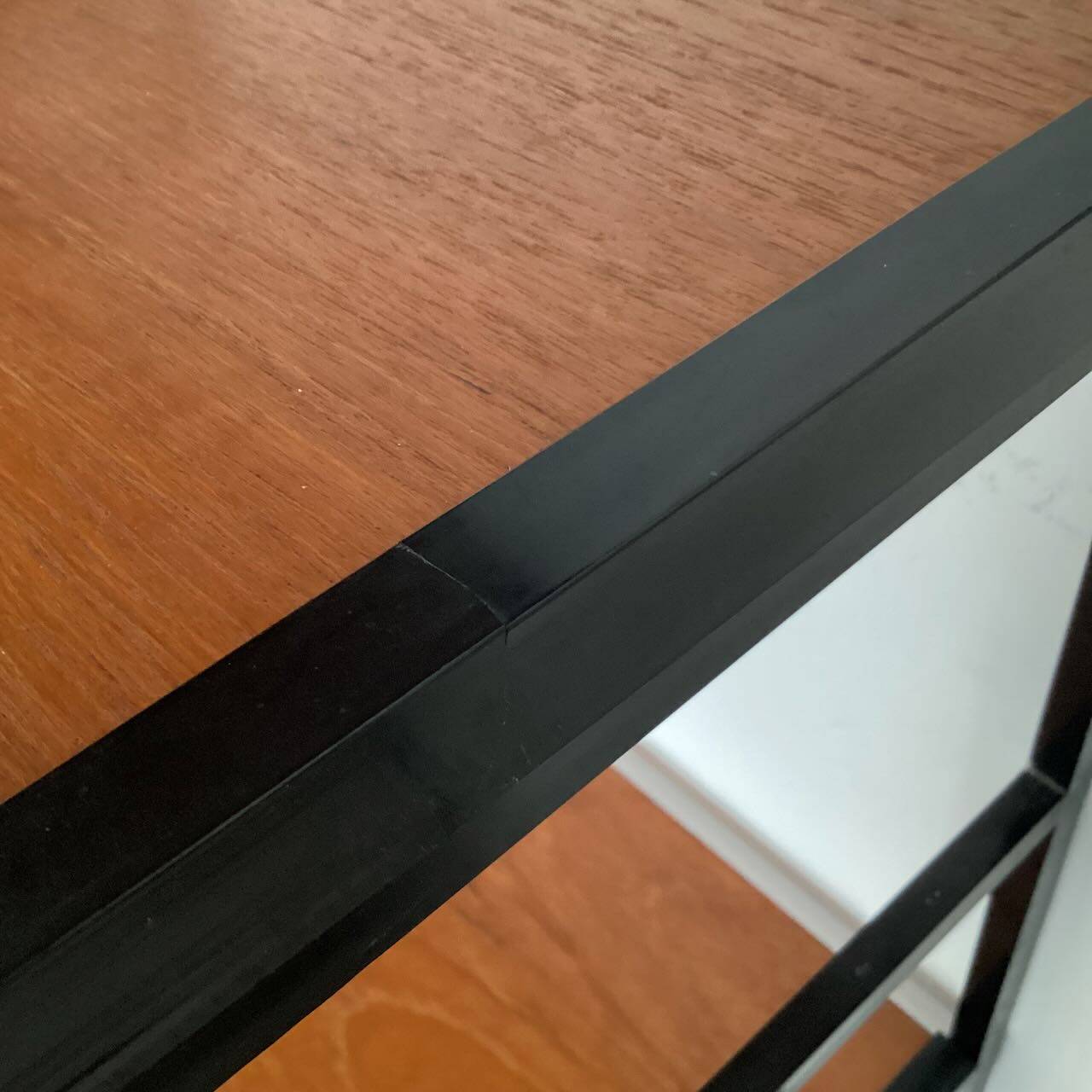 Vintage wood and plastic wall shelves