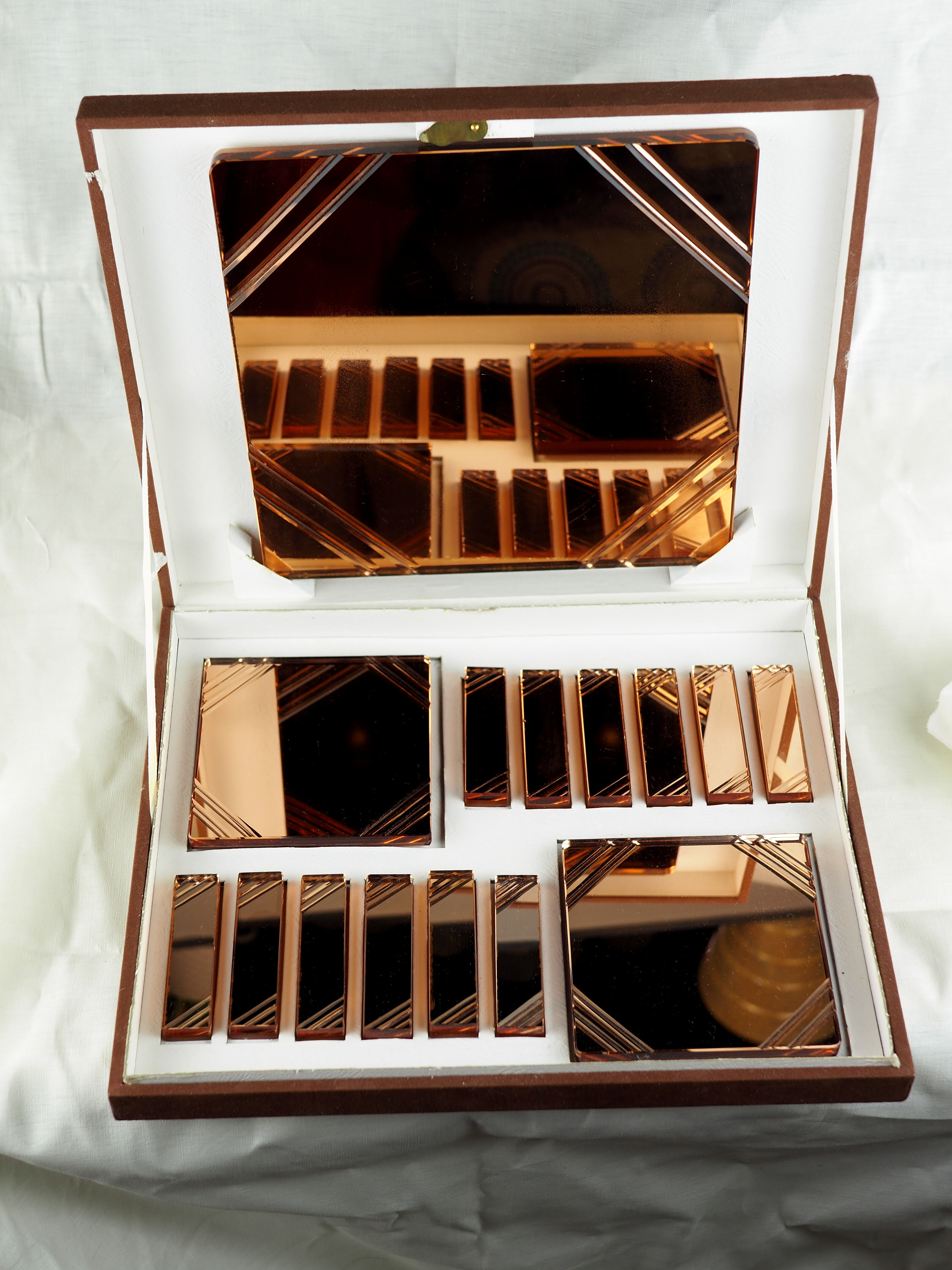 Set of knife holders, undersides and bottle bottoms - Stylclair, Art Deco - 30 years