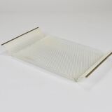 United Workshops Rigitulle brass and perforated metal plateau, Germany, 1970s