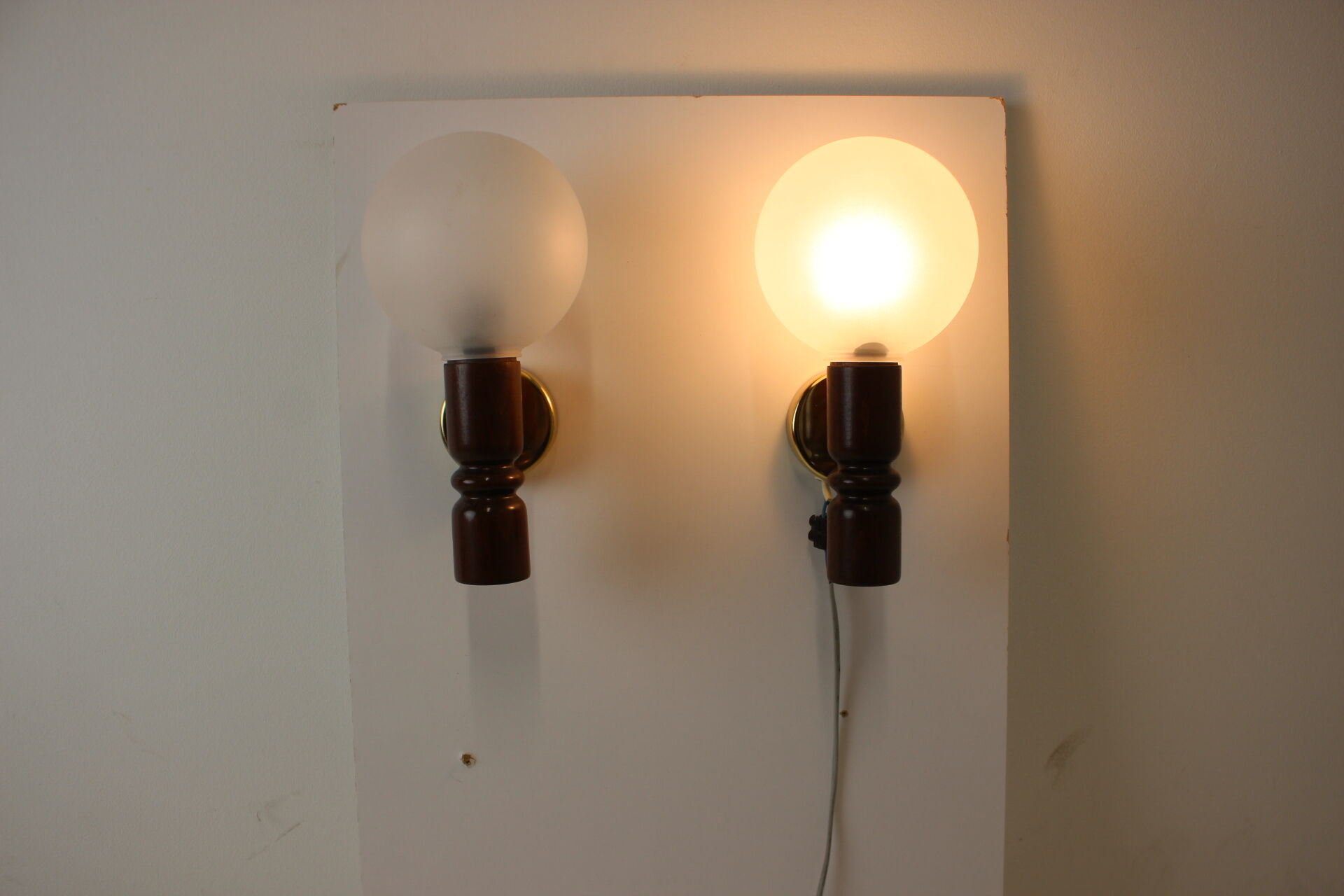 Mid-century wall lamps by pokrok zilina, 1970's