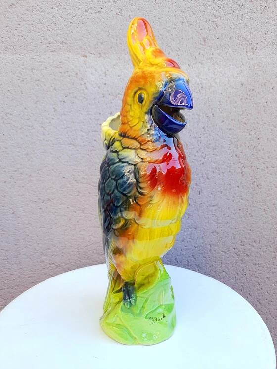 St Clément slip parrot pitcher, 1950