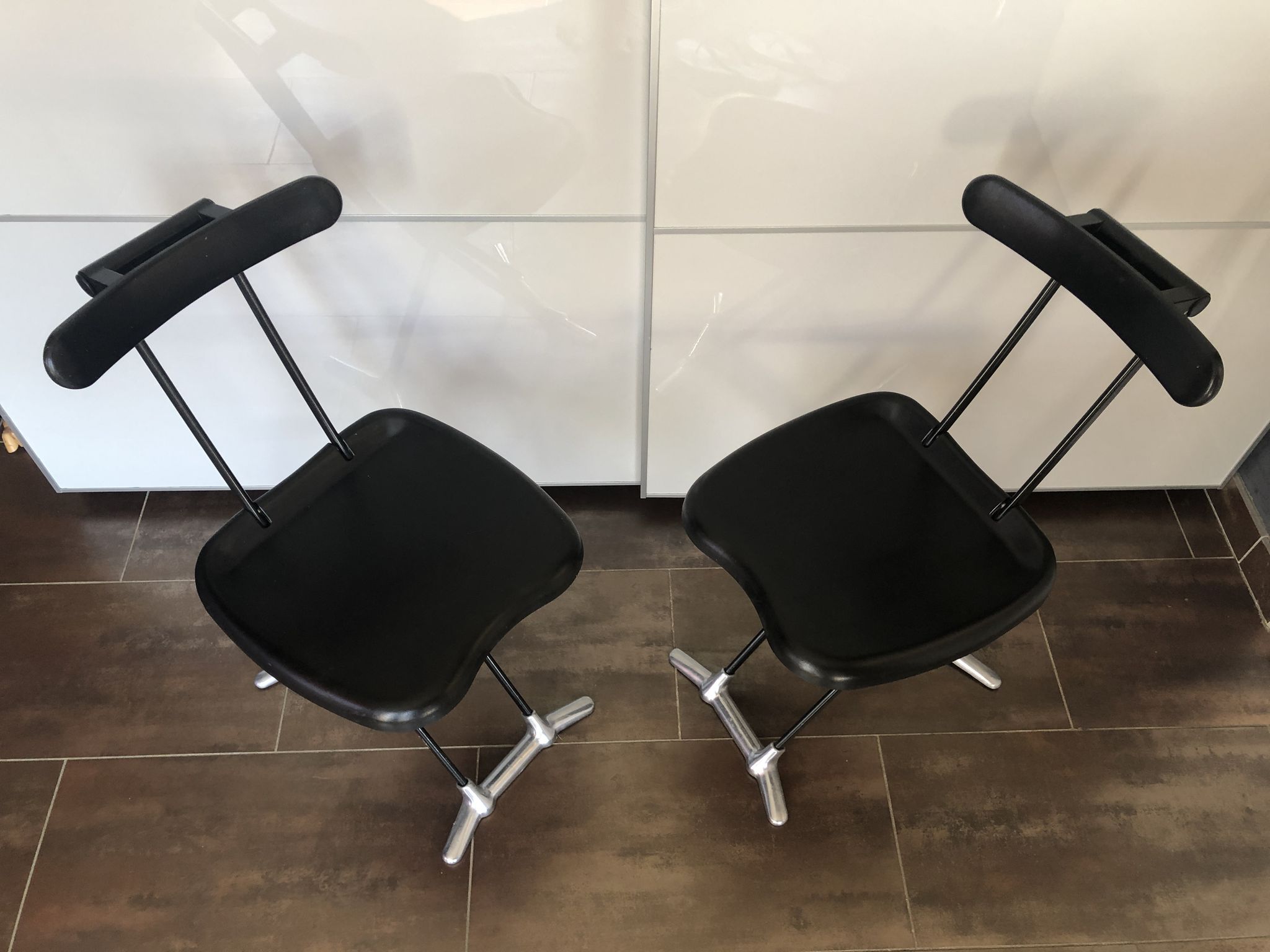 Pair of FOLDable chairs RONDINE by TOSHIYUKI KITA by MAGIS 1990 n