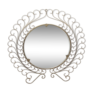 Miroir en métal doré