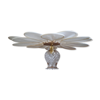 Vintage flower petal and globe lamp