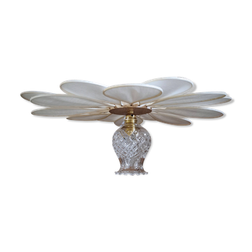 Vintage flower petal and globe lamp