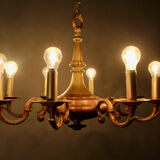 Two-Tone Bronze Chandelier with 8 Arms of Light