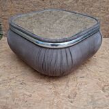 Velvet and mirror coffee table