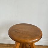 Pair of solid wood screw stools