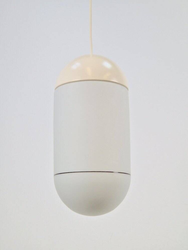 Vintage Pill Pendant Lamp in Milk Glass from Peill & Putzler, Germany, 1960s