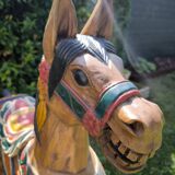 "Eastlake" wooden rocking horse