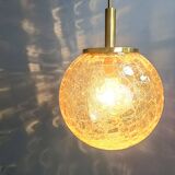 Globe pendant light by Glashutte Limburg, 1960s